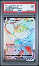 2021 POKEMON SWORD & SHIELD CHILLING REIGN SECRET FULL ART/CELEBI VMAX PSA 9