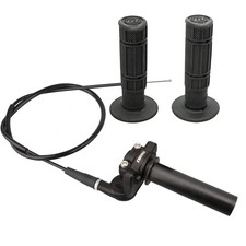 NIBBI Twists Throttle Assembly,Dirt Bike Grips with Cable ALL, Black