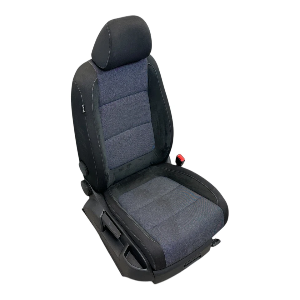 Siège Passager Siège Chauffant Tissu Alcantara VW Golf Plus 5M Noir Denim - Photo 2/4