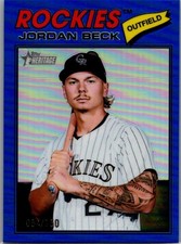 2026 Topps Heritage Jordan Beck Blue Bordered /150 #147 Rockies