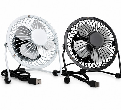 USB Mini Schreibtisch Ventilator Klein Leise Tragbar Metall Kühlung Verstellbar Büro Tisch Luft