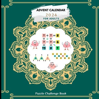 Advent Calendar 2024 for adults Puzzle Challenge Book 8.5x8.5 format, 74 page...