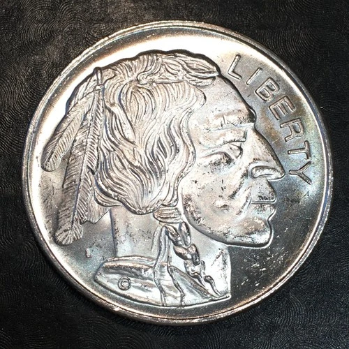 1oz Silver Bullion Buffalo and Indian Style WE COMBINE SHIPPING #R860