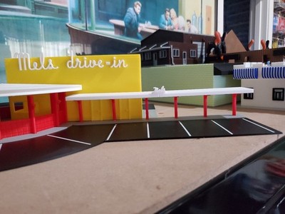 MELS DRIVE IN ASSEMBLED PRINT ON DEMAND S SCALE BUILDING-DIORAMA