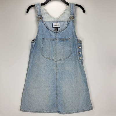 #ad #ad Express Bleus Vintage Denim Mini Dress Womens Small S Work Farmgirl Prairie $39.99