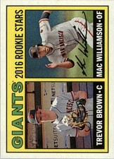 2016 Topps Heritage #187 Trevor Brown RC Mac Williamson RC - BB