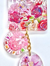 Custom Handmade Resin Clip & Dangle Charm Strawberry Theme - Set Of Two