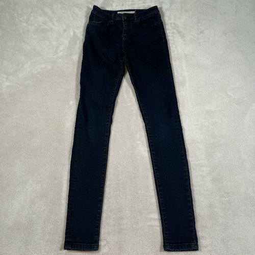 Burberry Brit Jeans Women's Size 24x30 Dark Blue Skinny High Rise Cotton Blend