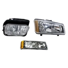 For Chevy Silverado 1500 03-04 3-Piece Kit (Passenger Side Headlight, Passenger