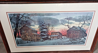Richard Bollinger Signed Limited Edition Print 204/750 Framed Large Winter Sun!