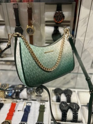 Michael Kors Jet Set Large Women Bag Handbag Purse MK Crossbody Bag Moss Multi