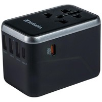 Verbatim Adapter PodróżNy Eu/Uk/Us3Xusb-A/2Xusb-C PD 61W UTA-04 Czarny/Black 495