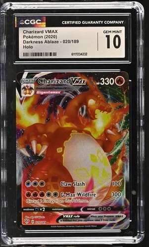 Charizard VMAX 020/189 - Darkness Ablaze CGC 10 GEM MINT