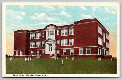 #ad Troy Alabama Troy High School Postcard C $11.99