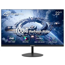  100Hz Monitor, Full HD (1920 x 1080p) Computer Monitor, 22 inch 22" 100Hz FHD