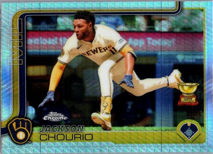 2025 Topps Chrome - Jackson Chourio #262 Prism Refractor