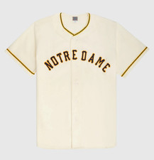 Ebbets Field Flannels Notre Dame 1956 MADE IN USA Wool Baseball Jersey NEW M