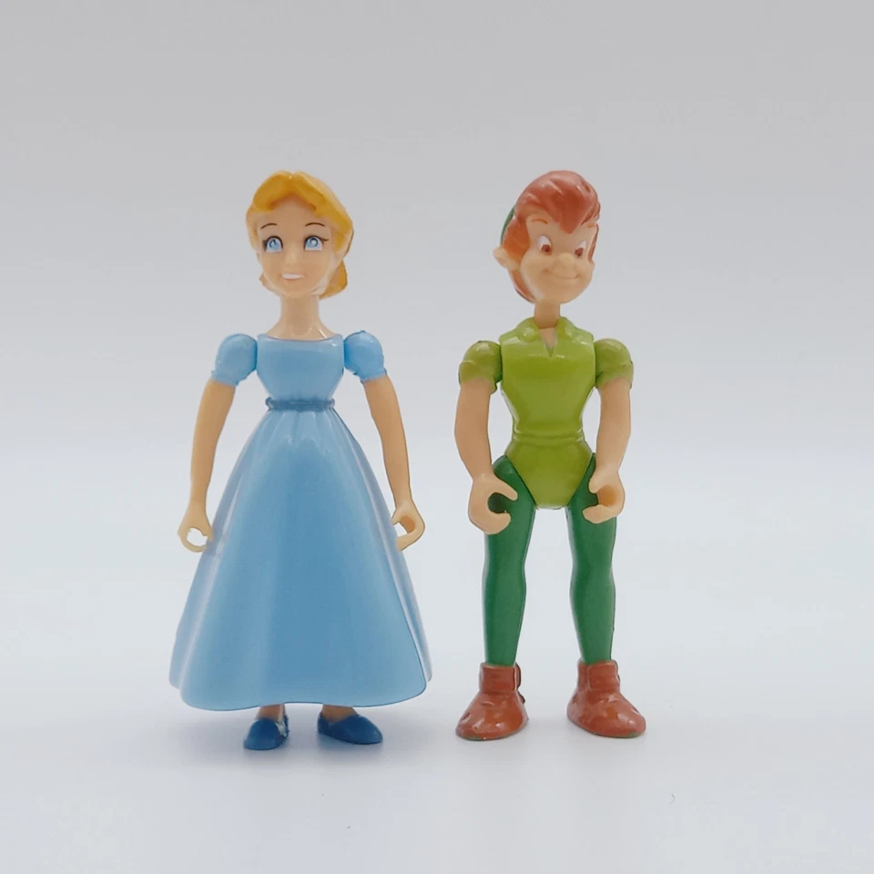 Lot x5 Figures Peter Pan Disney Heroes FAMOSA Spain 2004 Wendy Nana & kids 2.5" - Immagine 3 di 4