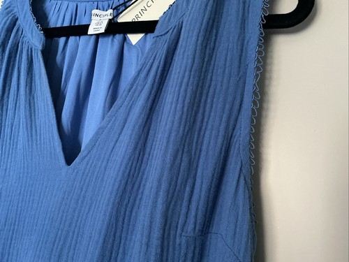 Principals Azul Maxi Vestido Talla 14 Nuevo Doble Gasa Tela Ligera Para Summe - Imagen 7 de 7