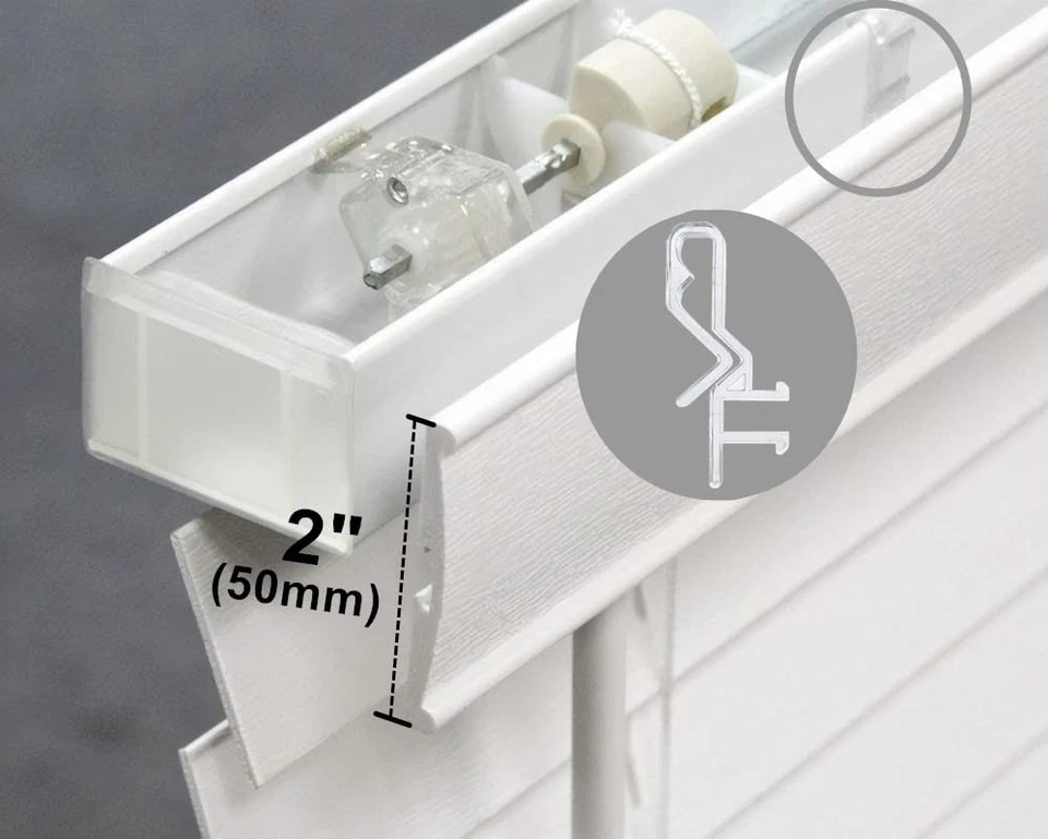 Hidden Channel Valance Clips 1-7/8inch 10pcs Clear Color for Faux and Real Wood - Image 4 of 4