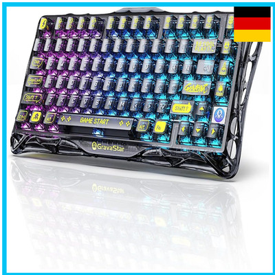 RGB-Beleuchtete Gaming-Tastatur GravaStar Mercury K1 Lite Mechanisch Kabellos