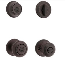 Kwikset 690 Cove Entry Knob and Single Cylinder Deadbolt Combo Pack in Venetian