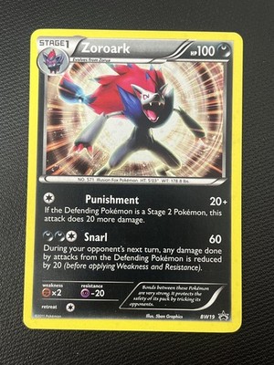 Zoroark BW19 Pokemon Card Promo Holo Rare Near Mint NM - Regular Size