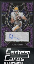 Dustin Crum 2022 Select Draft #RS-DCR Rookie Signatures Purple Lazer 19/89