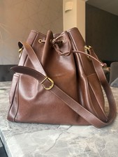 Vintage Gucci Bucket Bag In Beautiful Brown Leather