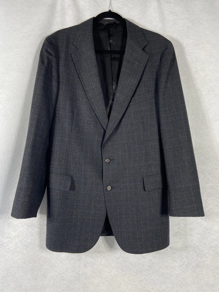 De Colección Ralph Lauren Polo University Club 2 Piezas Pantalón Traje Para Hombres 40R Gris Cuadros Hecho en EE. UU. Foto 4 de 4