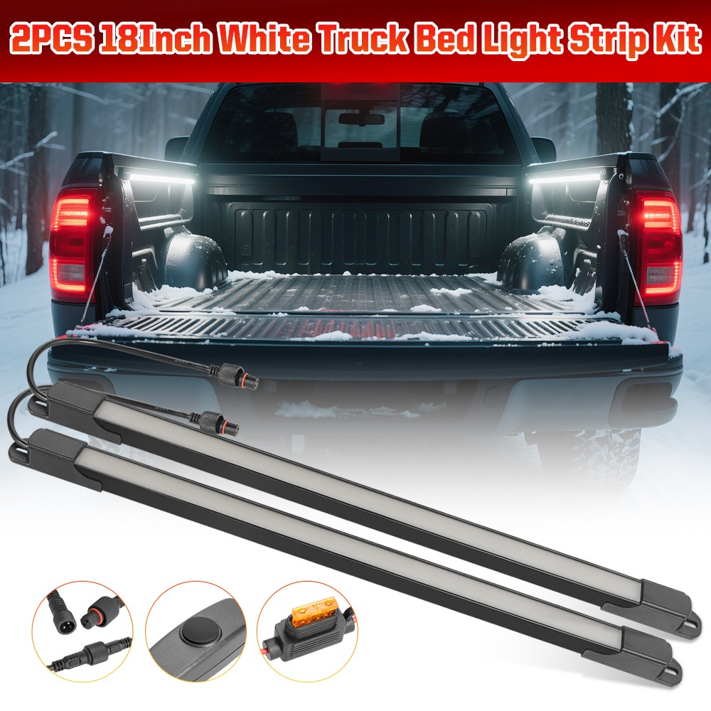 For 2014-2026 Toyota Tundra Rear LED White Truck Bed Light Strip Cargo Lamp 17"