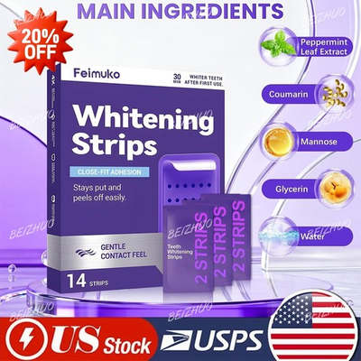 #ad #ad NEW Purple Teeth Whitening Strips – Stain Removal with Whitening amp; Color Correct $12.34