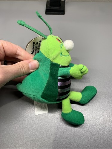 90's Silly Slammers #60 Sting Talking Beanbag Lights Up Plush Green Beetle - Picture 6 of 9