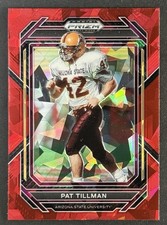 2023 Panini Prizm Draft Picks Pat Tillman #100 Red Ice Prizm ASU Sun Devils