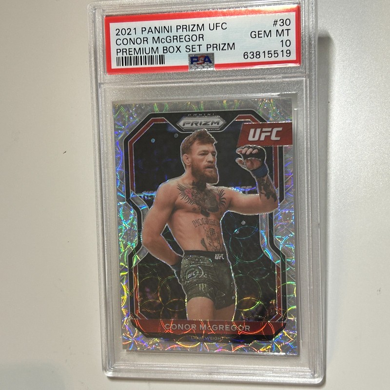 Conor McGregor 2021 Panini Prizm UFC Premium Scope Prizm Card 66/99 #30 PSA 10