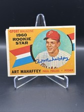 1960 Topps - Sport Magazine 1960 Rookie Star Art Mahaffey #138 (RC, AU)