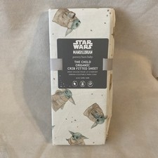 Pottery Barn Kids Star Wars  The Mandalorian  Grogu  Organic Crib Fitted Sheet