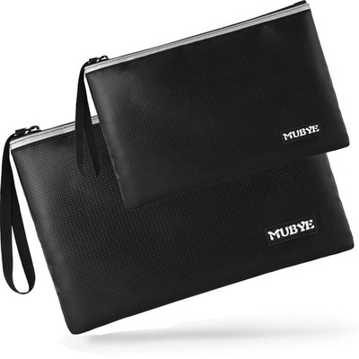 2 PCS Fireproof Document Bag 13.4x9.8 And 10.6x6.7 Inch Safe Pouch Case