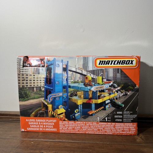 NEW Matchbox 4 Level Garage Play Set Spiral Ramp and Elevator Plus (1 ...