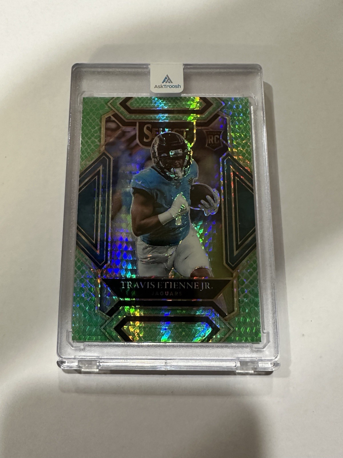 2021 Select Travis Etienne Jr Club Level Dragon Scale Prizm Rookie RC #/89