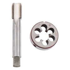 HSS 3/4"-16 UNF Tap  Die Set Right Hand, 3/4"-16 UNF Machine Tap and Round Die