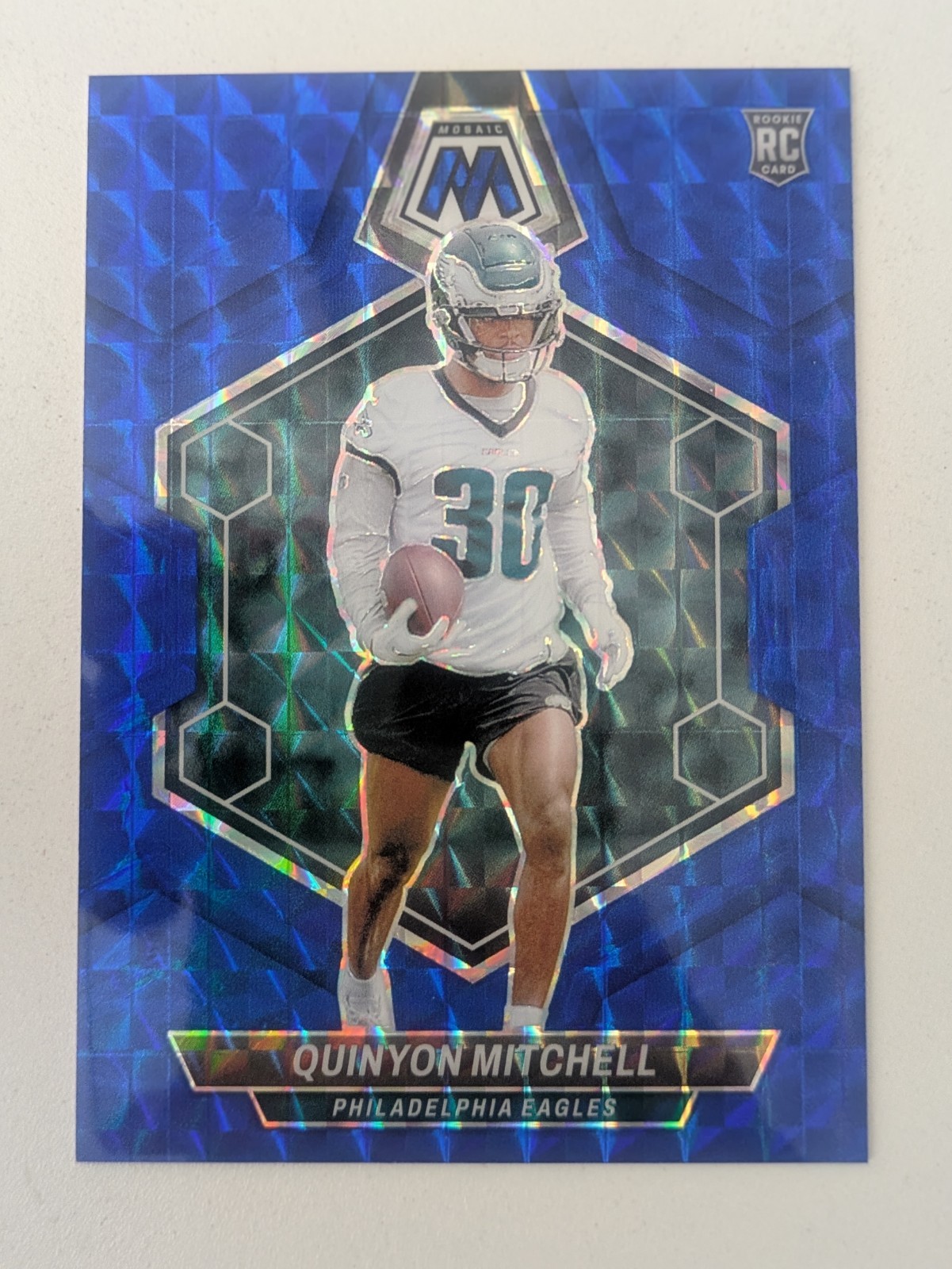 2024 Panini Mosaic Quinyon Mitchell Blue Mosaic /99 #322 RC Rookie SP Eagles