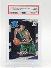 JAYSON TATUM 2017-18 DONRUSS OPTIC RATED ROOKIE CELTICS #198 RC PSA 10 Q2301