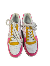 Barbie by Mattel Casual Court Sneaker Womens 8 Pink White Yellow