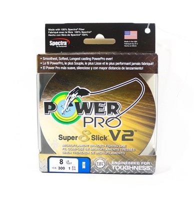 Power Pro Super 8 Slick Version 2 Spectra Linie 8lb by 300yds Blue (7564)