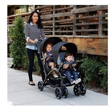 Versatile Sit N' Stand Double Stroller, Onyx