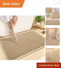 Luxurious Waffle Bath Mat 30x20 - Soft, Absorbent Non-Slip for Bathrooms