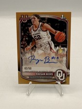 Bowman Basketball 2025 Raegan Beers True Gold Autograph /50 Mint