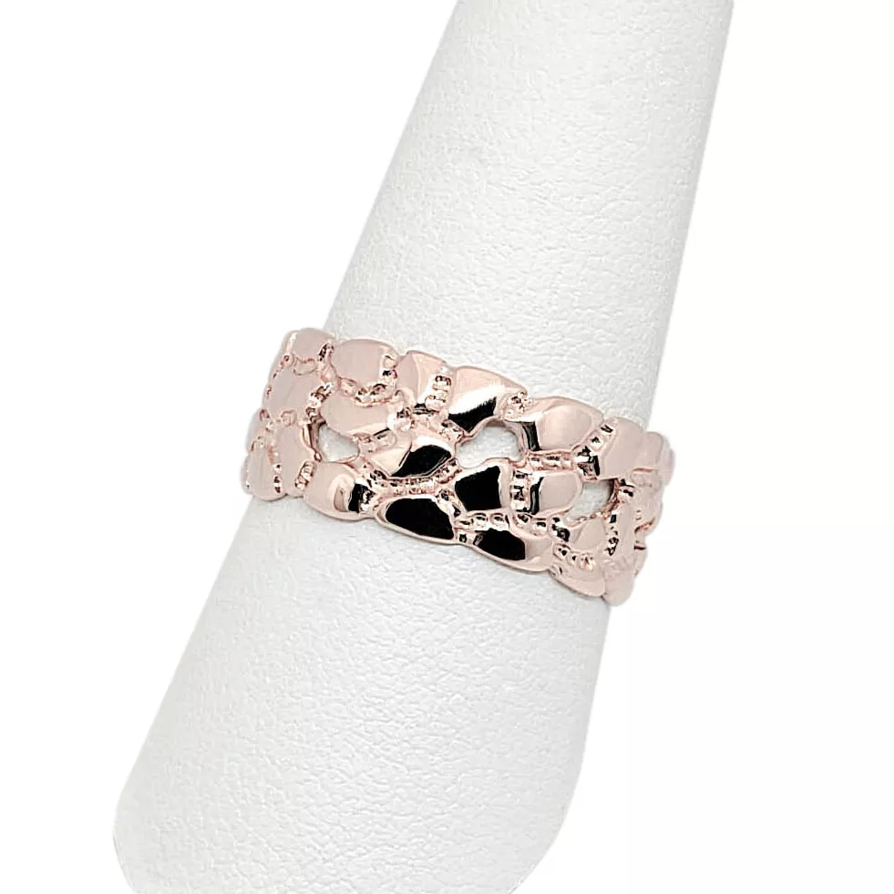 Rose gold nugget ring deals