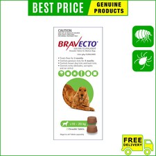 BRAVECTO 2 Chews for Dogs 3 months Tick and Flea Protection Shipping FREE